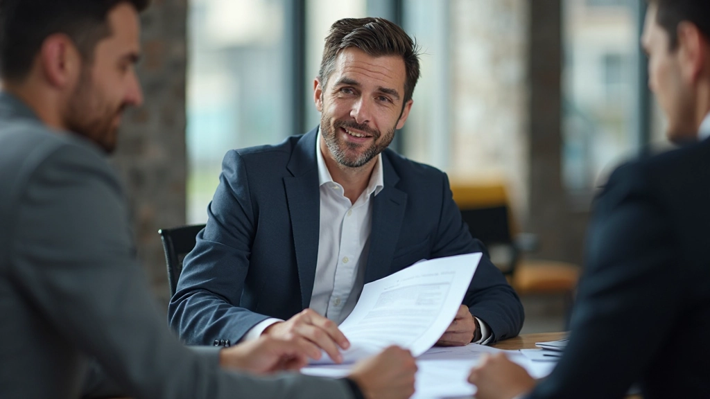 Финансовый советник обсуждает инвестиционный портфель с клиентом