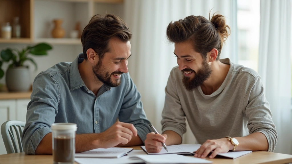 Молодая пара обсуждает финансовые цели и планы на будущее