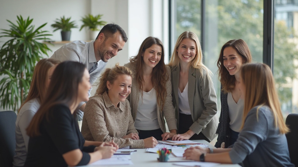 Разнообразная команда профессионалов в современном офисе, совместная работа