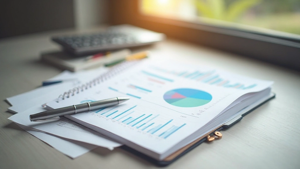 Рабочее пространство для финансового планирования с графиками и таблицами