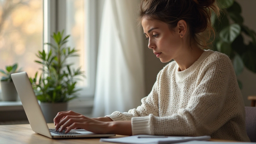 Человек анализирует личные расходы в приложении для отслеживания бюджета на ноутбуке